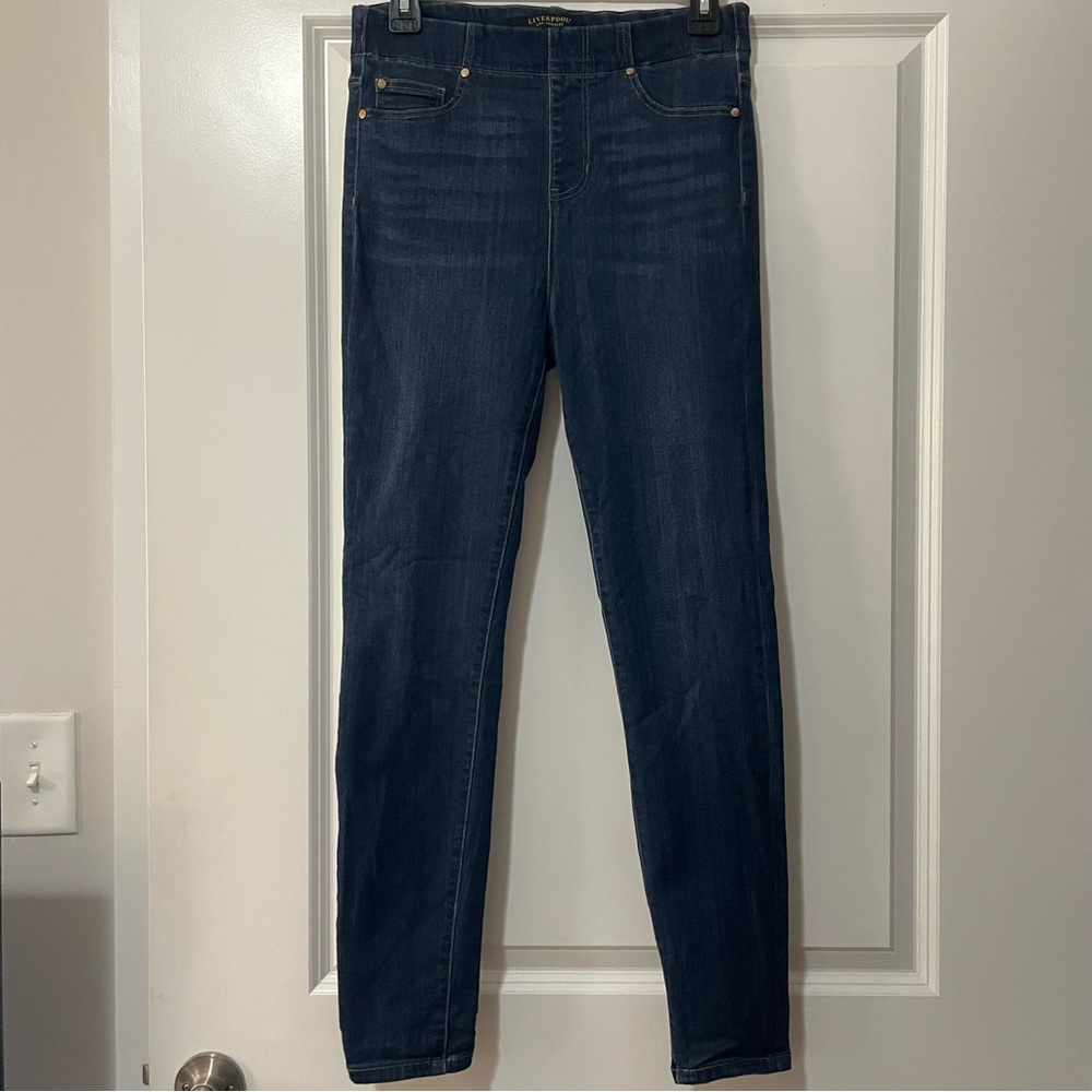 LIVERPOOL WOMENS DARK BLUE SKINNY JEANS